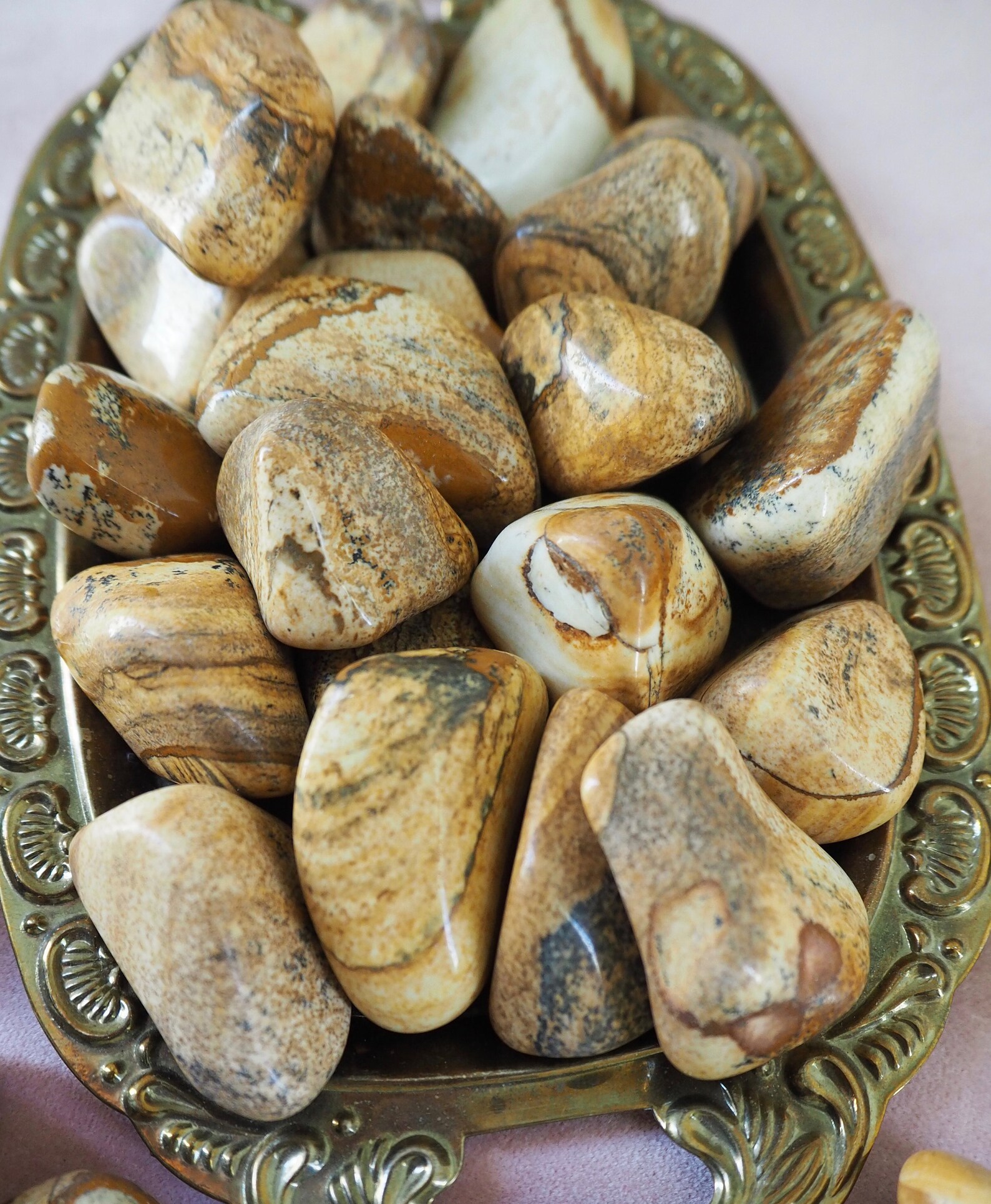 Picture Jasper Picture Jasper Tumbled Stone the Stone of Etsy