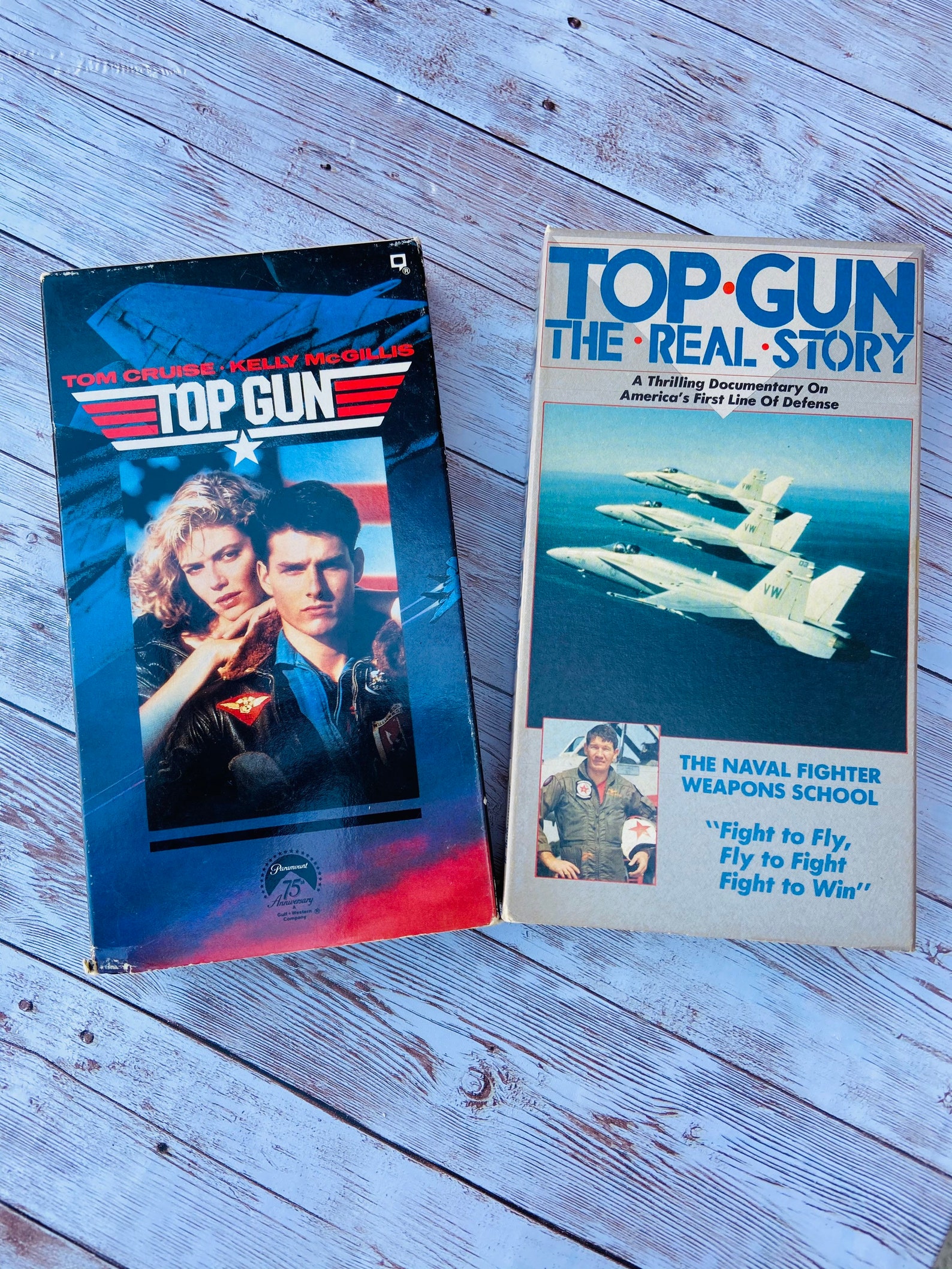 Top Gun 1986 and Top Gun The Real Story 1987 VHS Etsy