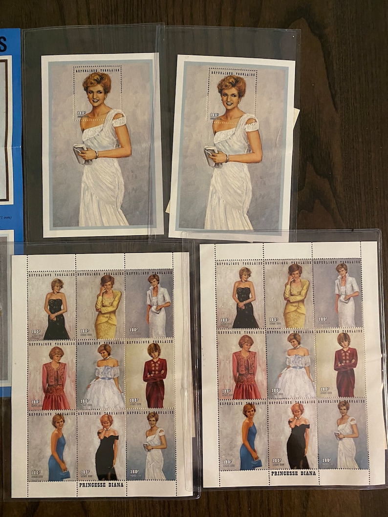 Princess Diana Collectible Stamps Etsy