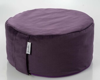 Yoga cushion Konani - blueberry velvet - meditation cushion, yoga cushion, round yoga cushion, meditation, yoga