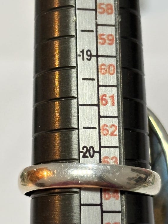 Blue Flash Labradorite Statement Ring • Vintage 9… - image 7