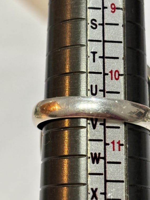 Blue Flash Labradorite Statement Ring • Vintage 9… - image 6