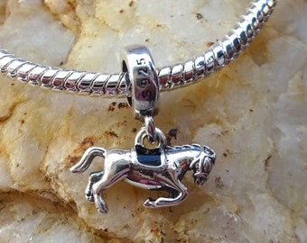 Bracelet with Horse Charm / Pandora pieces compatible / Horse Pendant 925 sterling silver / Horseback Riding motif bracelet / Gift Idea