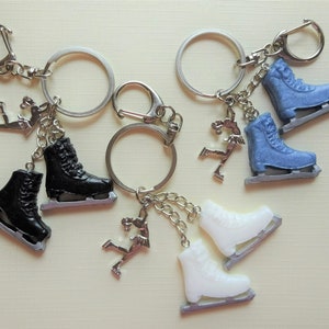 Epoxy Resin Ice Skating Shoe / Skater Keychain for an Ice Skate Fan