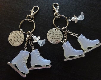 Epoxy Resin Ice Skating Shoe Keychain for an Ice Skate Fans