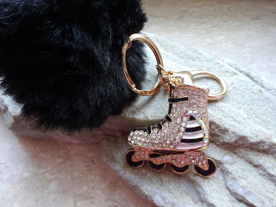 Inline Roller Skate Keyring/ Inline Artistic Roller Skate Pendant for a