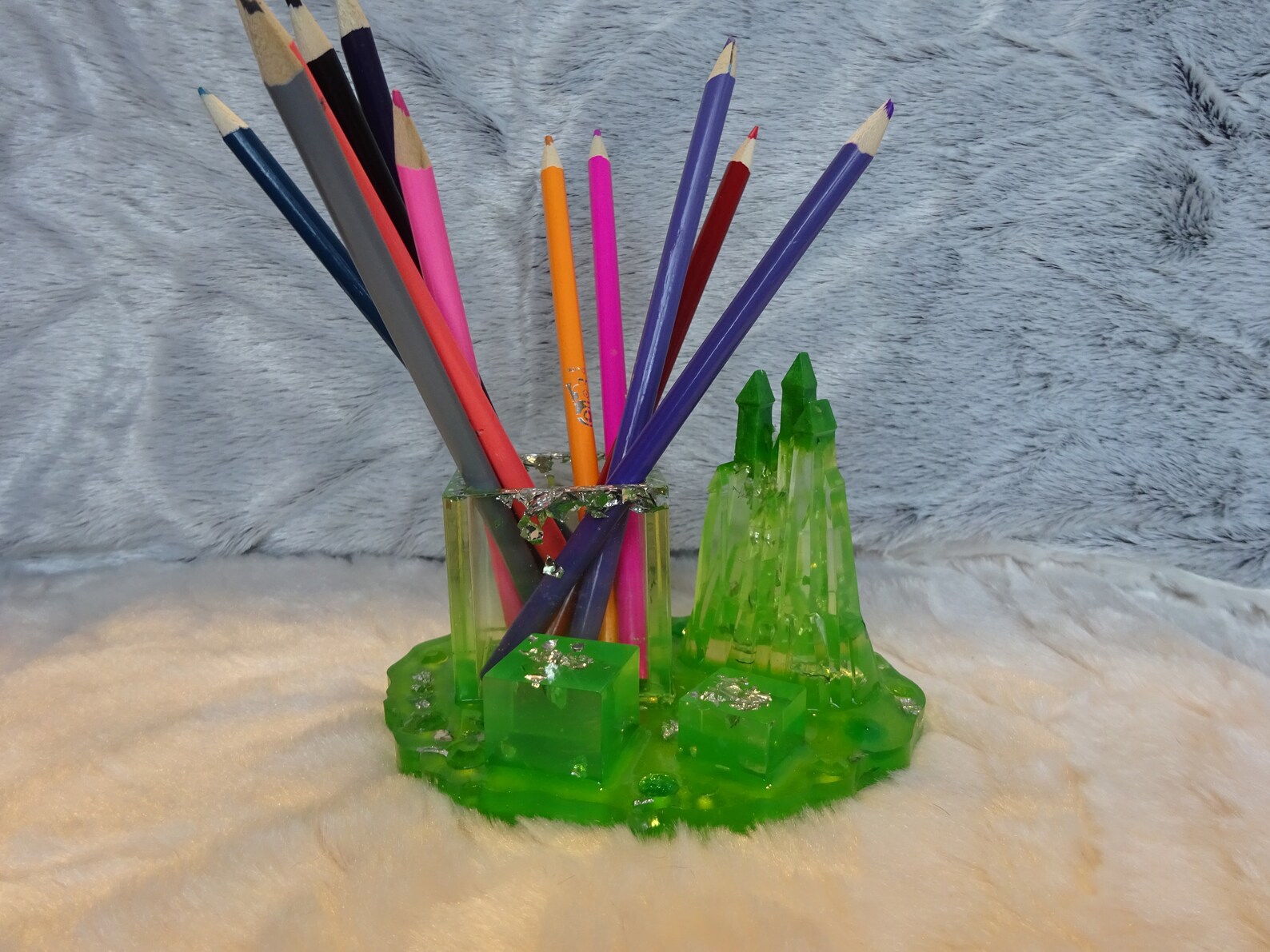 Handmade Epoxy Resin Pencils Holder / Trinket Tray / Stand Etsy