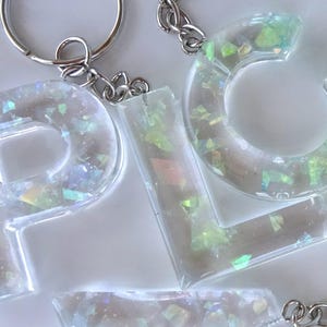 Hologram Epoxyhars Letter Sleutelhangers – Gepersonaliseerd Cadeau | Hars Letters A–Z | Hars Letters