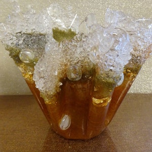 Handmade Epoxy Resin Art Sculpted Bowl / Candle Holder / Gift Idea / Home Deco