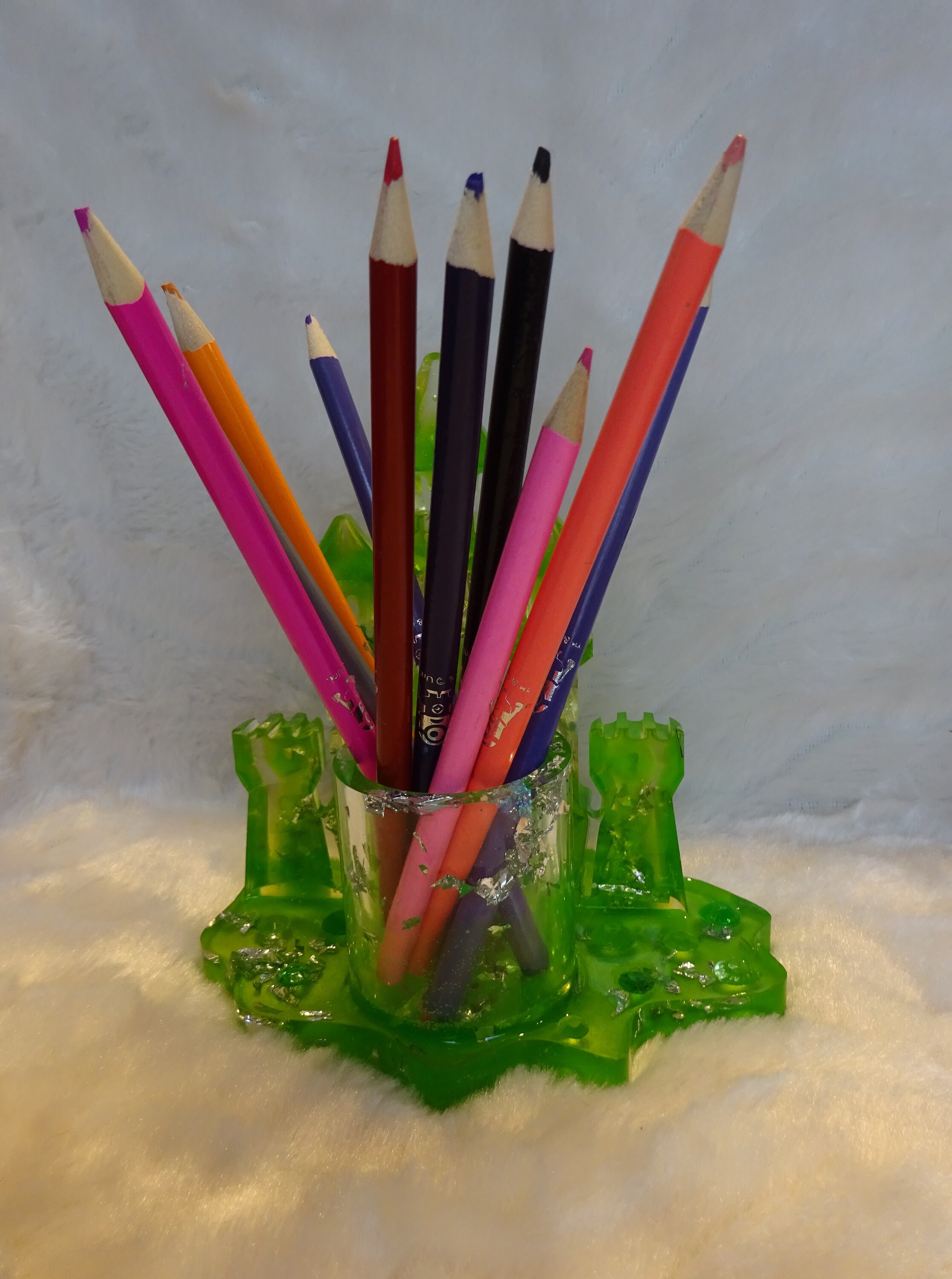 Handmade Epoxy Resin Pencils Holder / Trinket Tray / Stand Etsy