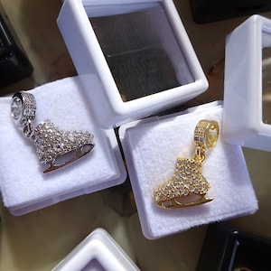 Figure Skating Jewelry – Ice Skate Pendant on Necklace or Bracelet | Gift Idea for Ice Skating Fans & Winter Sports Lovers| Ice skater charm