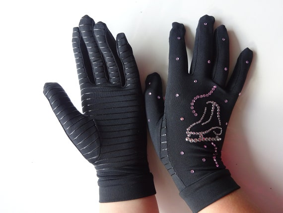 LeeQinersw Eiskunstlauf Handschuhe Mit Strass - Elegante Performance-Handschuhe Für Wettkämpfe