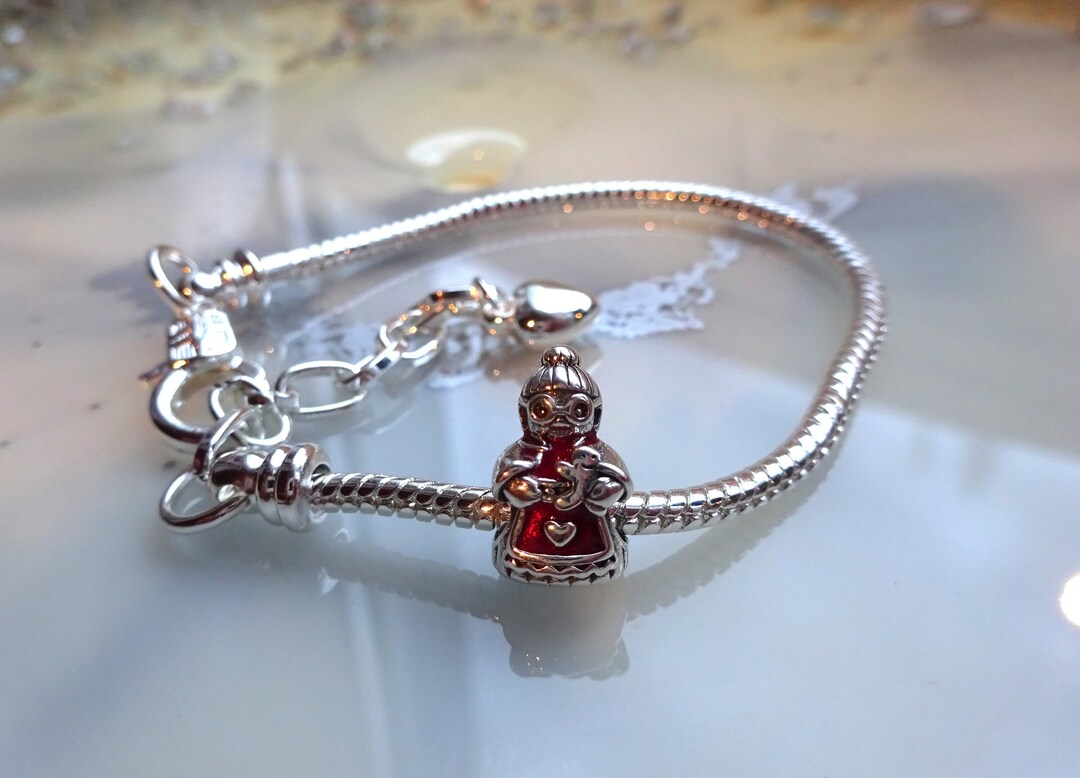 PANDORA Bracelet With granny Charm/ Pandora Motif Pendant Grandma Charm