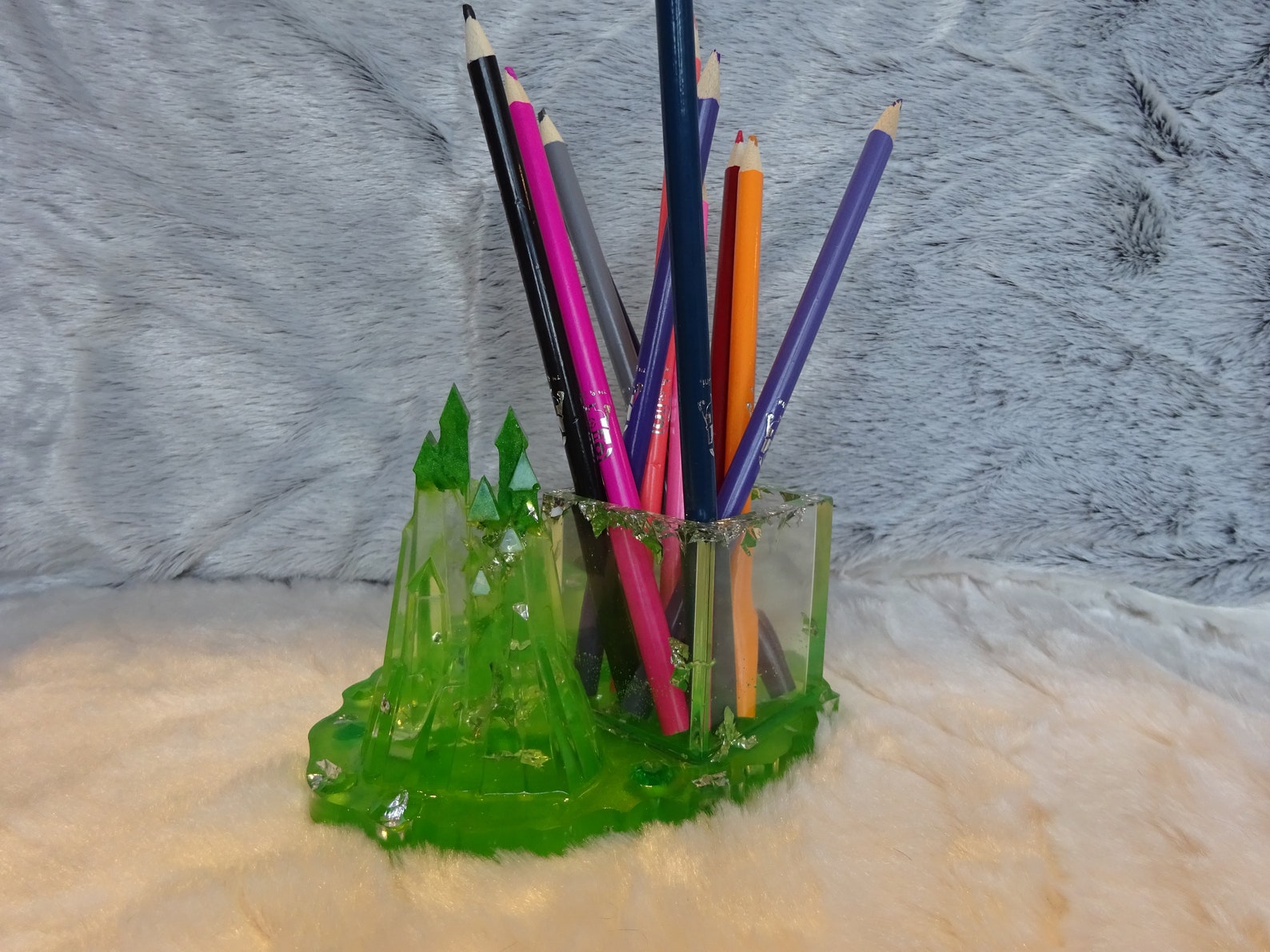 Handmade Epoxy Resin Pencils Holder / Trinket Tray / Stand Etsy