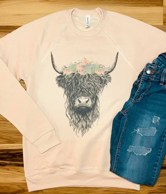 TheTrashySideTX Highland Cow Sweater