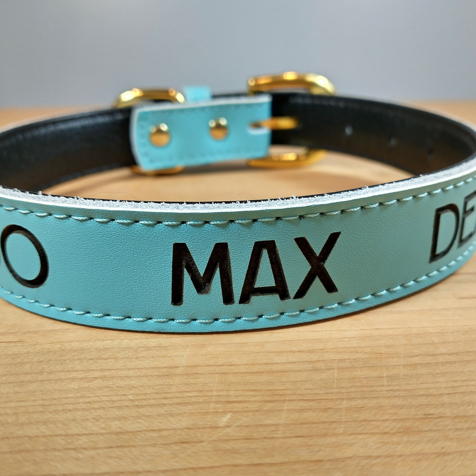 Large Leather Dog Collar Engraved Dog Collar Custom Dog Etsy