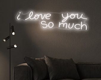 Custom I Love You So Much Wedding Neon Sign Led Light, Home Decorations, Personalized Gifts, Best Wedding Gift