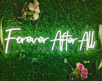 Forever After All Neon Sign Custom Neon Light Sign Led Custom White Light Neon Home Room Wall Decoration Ins Wedding Decor