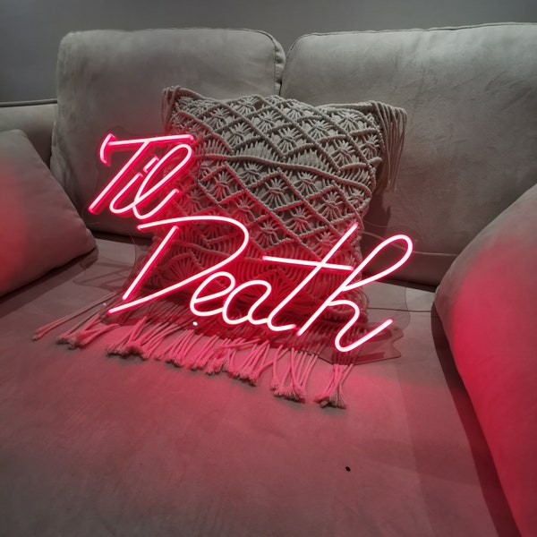 Til Death Wedding Neon Sign Custom Neon Light Sign Led Custom Red Light Neon Home Room Wall Decoration Wedding Backdrop Decor