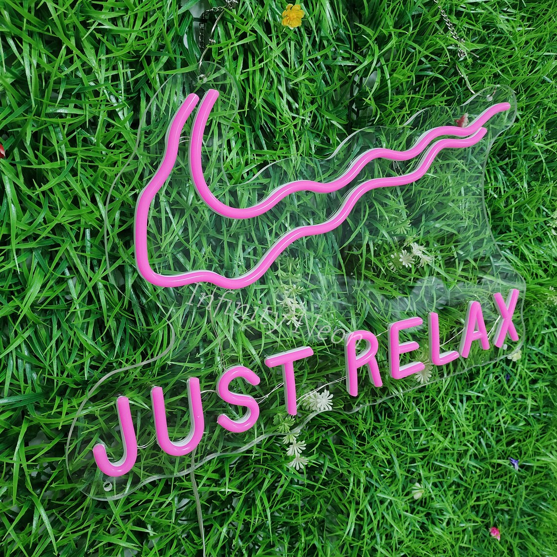Custom Just Relax Neon Sign Text LED Neon Lights Room Bar Home Etsy