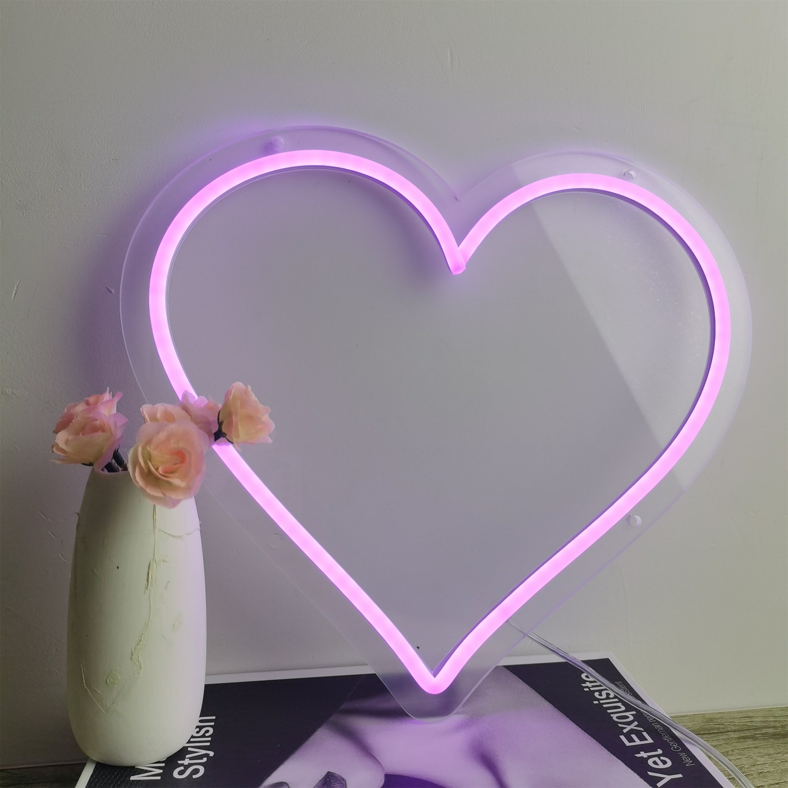 Heart Neon Sign, Custom Heart Neon Light ,led Heart Neon Sign , Neon ...