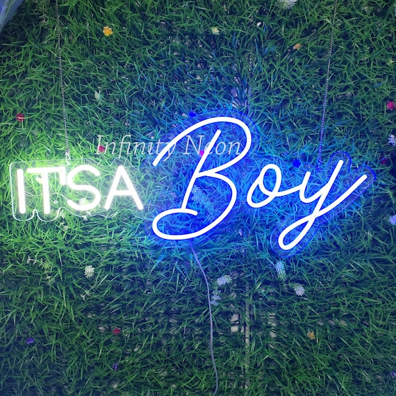 Custom Neon Sign It's A Boy Neon Sign Custom Birthday Etsy