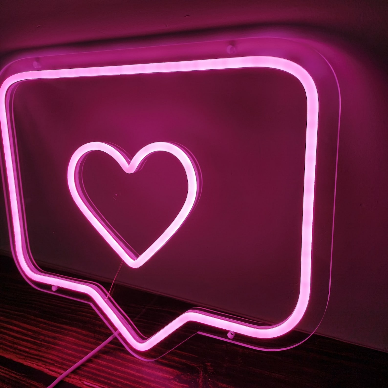 Love Heart Neon Sign, Heart Shaped Neon Sign, Wedding Neon Sign, Simple ...