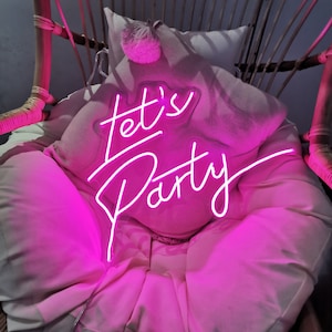 Let&#39;s Party Neon Sign Flex Led Neon Light Sign Led Text Custom Party Wedding Led Neon Sign Home Room Decoratie