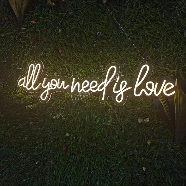All You Need is Love Neon Sign Custom Neon Light Sign Led Etsy