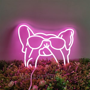 Dog neon sign,Dog Street Art Neon Sign Creative Neon Light Home Decor Wall Hanging Neon Led Light,Custom graffiti art deco neon sign