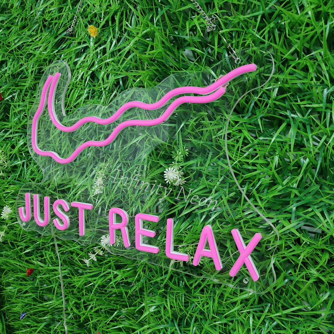 Custom Just Relax Neon Sign Text LED Neon Lights Room Bar Home Etsy