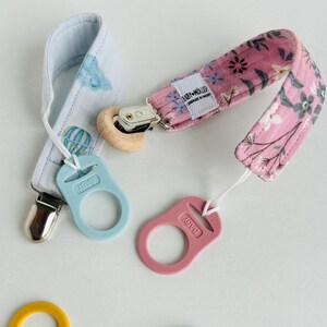 Dummy Ring Adapter Universal Silicone Pacifier Chain Connector Transparent Silicone Pacifier Clip Adapter DIY Pacifier Making Kit