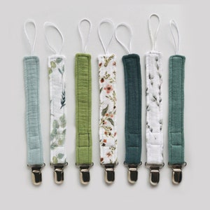 Organic Cotton Baby Pacifier Clip