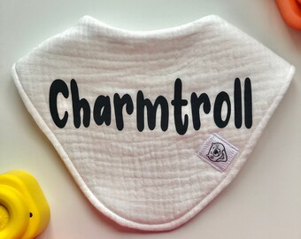 Cute Baby Bib Saying personalized muslin baby bib swedish baby gifts gift for new mom