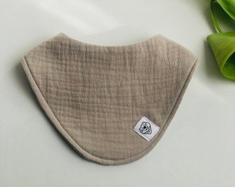 Minimalist Neutral tone Bibs Muslin Bandana bib Pure cotton baby bib Gift for first time mom