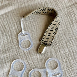 Transparent Silicone Adapter for Pacifier Clip Silicone Attachment Soother Chain Adapter Pacifier Chain Connector Dummy Clip Adapter