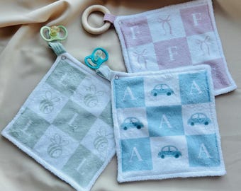 Personalisierte Mini Baby Decke für Schnuller Little Lovey Binky Baumwolle Halter Baby Shower Geschenk Baby Register Zusatz Neugeborenen Krankenhaus Geschenk