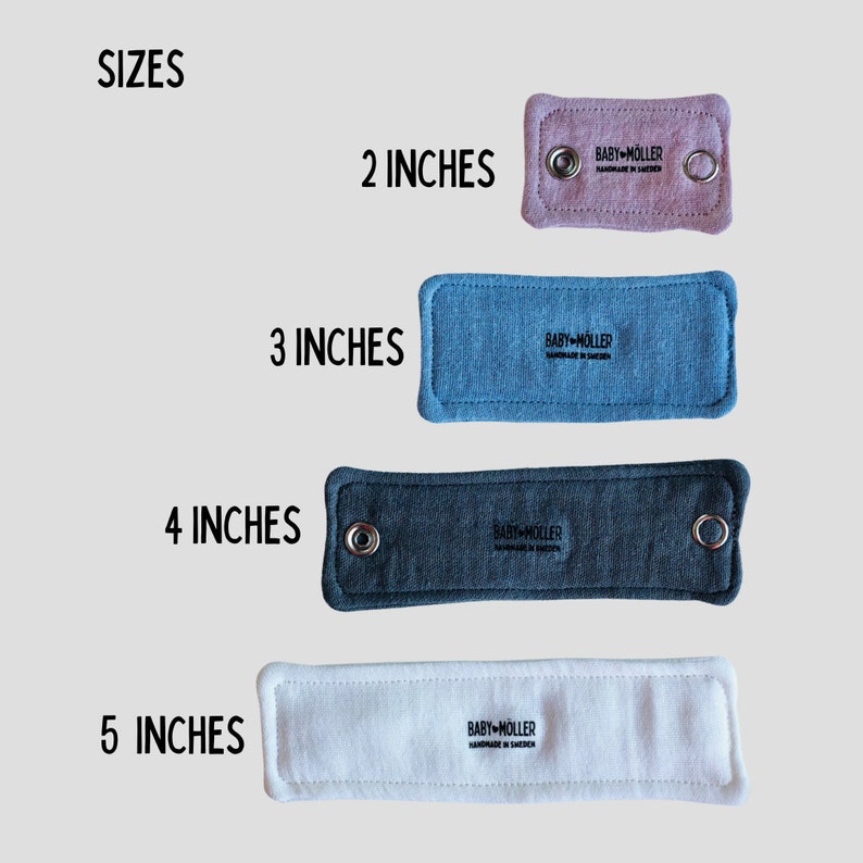 Snap Fastener Extender for Bibs with Metal and Plastic Snaps Small Cotton Bib Extension image 5