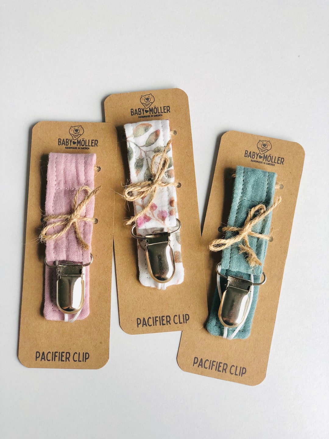 Products Beech Pacifier Clip To Soothe Baby Cotton And Hemp