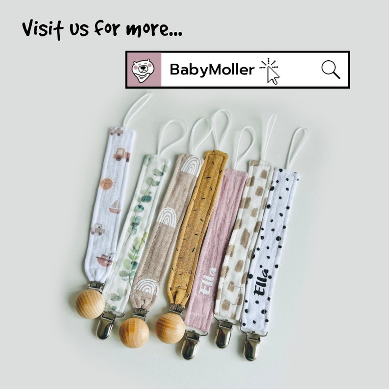 Stylische Baby Schnullerkette Boho Schnullerband Safari Schnullerkette Bio Musselin Schnullerband Schnullerkette Schnullerhalter In Erdfarben Bild 10