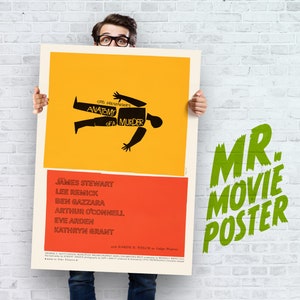 Vintage Movie Poster – Anatomy of a Murder – Saul Bass – High-Quality Retouched Reproduction Fine Print Available in Large Sizes