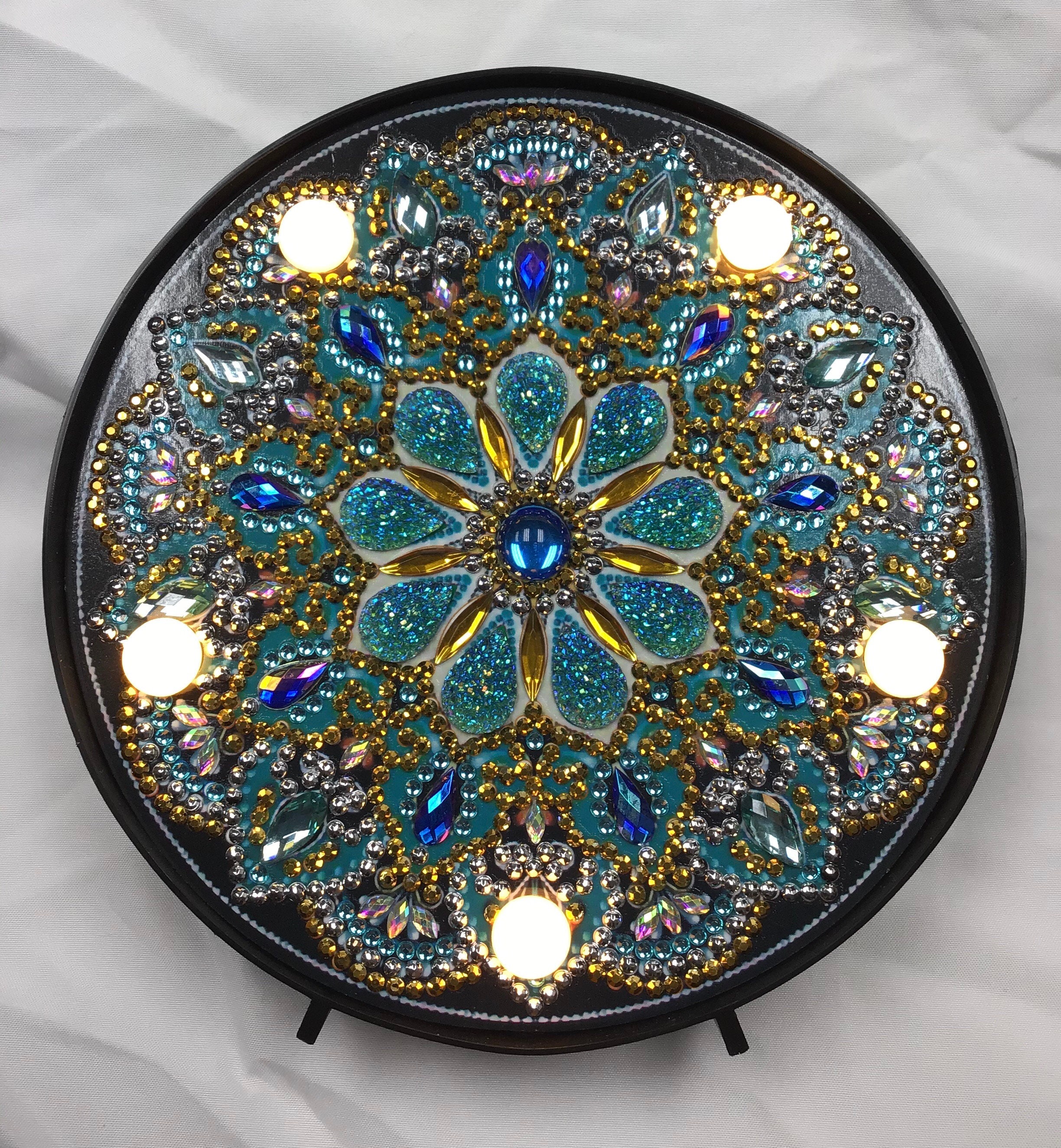 LED Night Lights Diamond Painting Bedside Lamp for Home Etsy