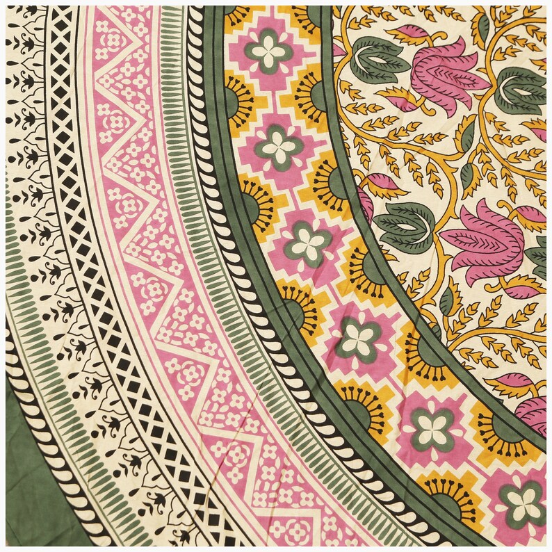 Round Cotton Table Cover, Table Cloths, Round Table Cover, Yoga Sheet, Round Size 72 Round Table