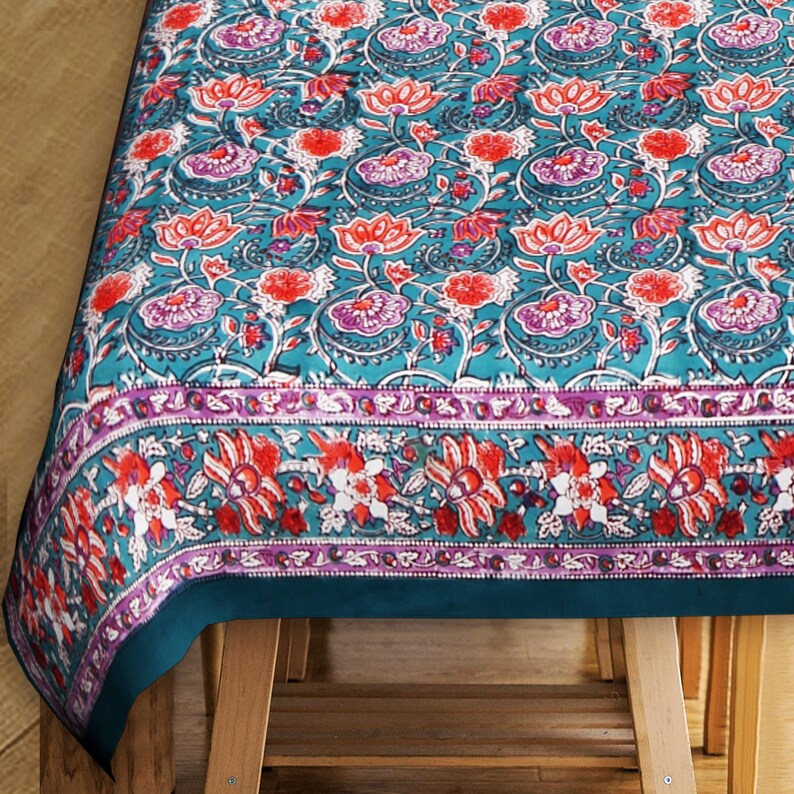 Square Cotton Table Cover Table Cloths Square Table Cover Yoga Etsy