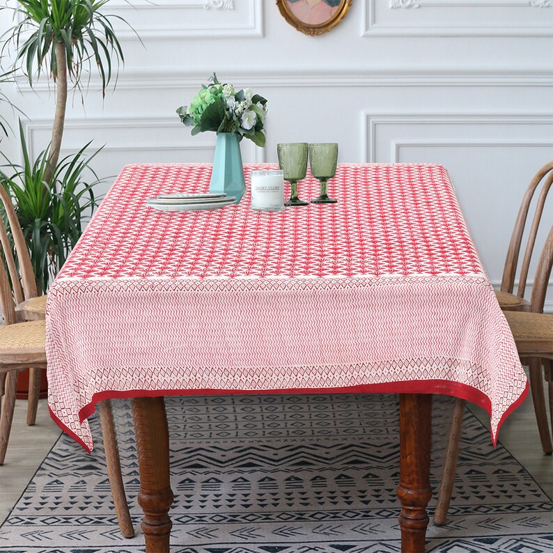 Square Cotton Table Cover Table Cloths Square Table Cover Yoga Etsy