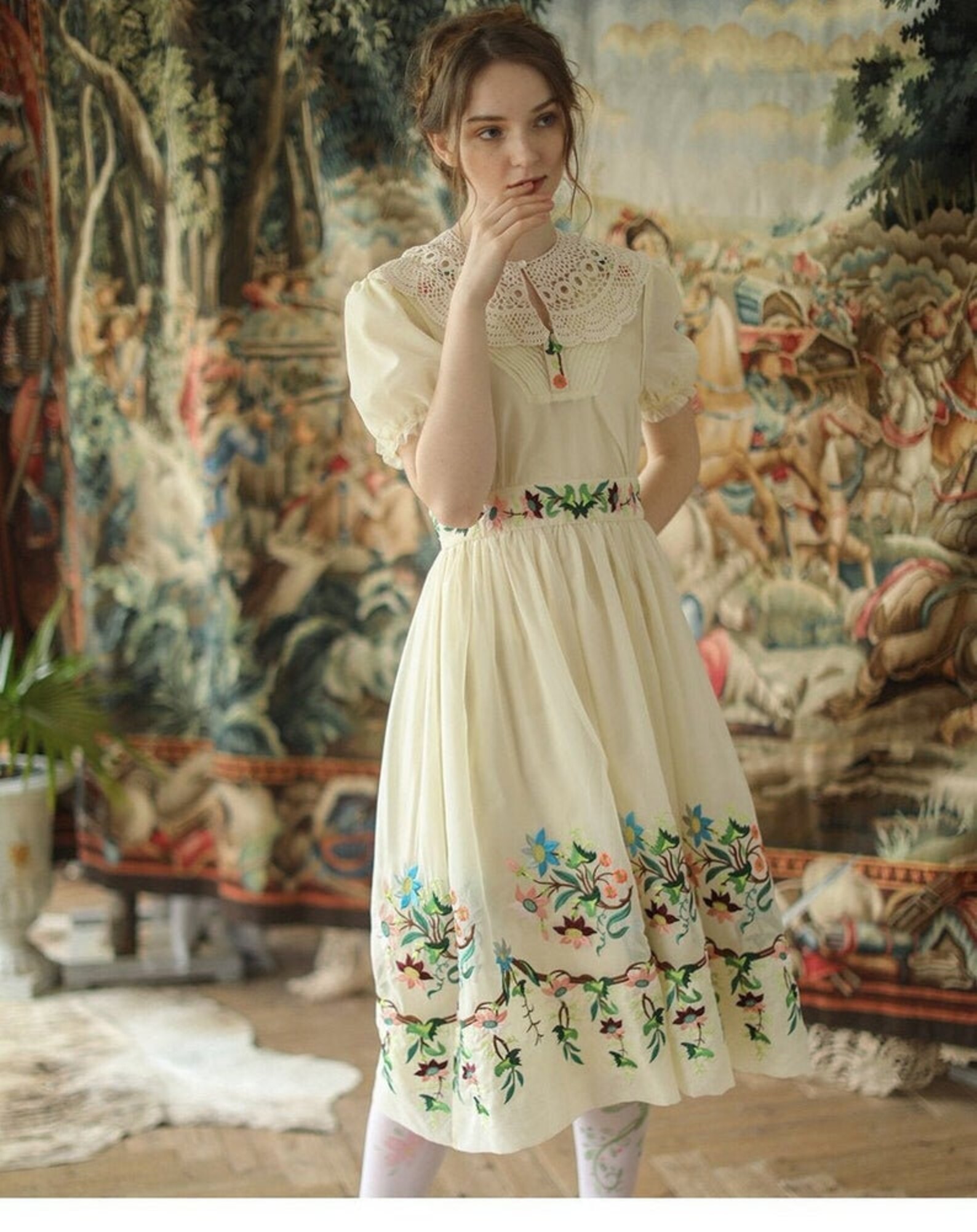 Sweet Princess Apricot Color Dress / fairy dress / enaissance | Etsy