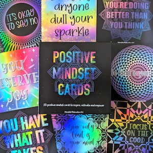 Cartes de mentalité positive - Cartes d'affirmation positive, cartes de motivation, cadeau, soins personnels