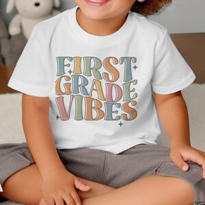 first grade school shirt, First Grade Vibes Shirt, Back To School T-Shirt, 1st Grade Shirt, School Vibes Shirt, First Grade Kids Shirt