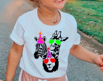 Toddler birthday shirt, Zoo birthday, Party Animal T-shirt,Kids Safari birthday shirt, Wild birthday tee, Tiger Birthday shirt