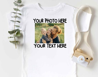 Personalized Kids Photo Tshirt, Custom Photo Toddler T Shirt, Personalized Baby Clothes, Custom Picture Youth Tee, Customized Kids